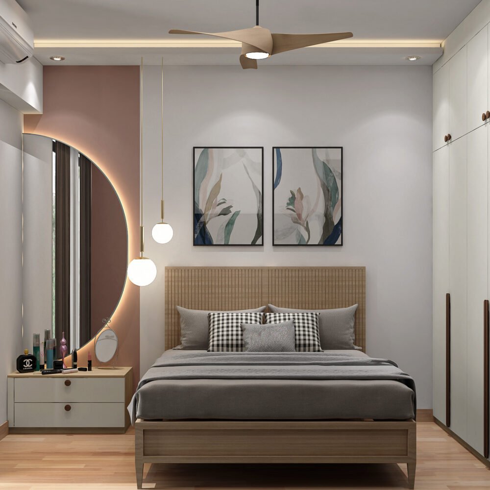 Contemporary Master Bedroom Design with Abstract Wall Art