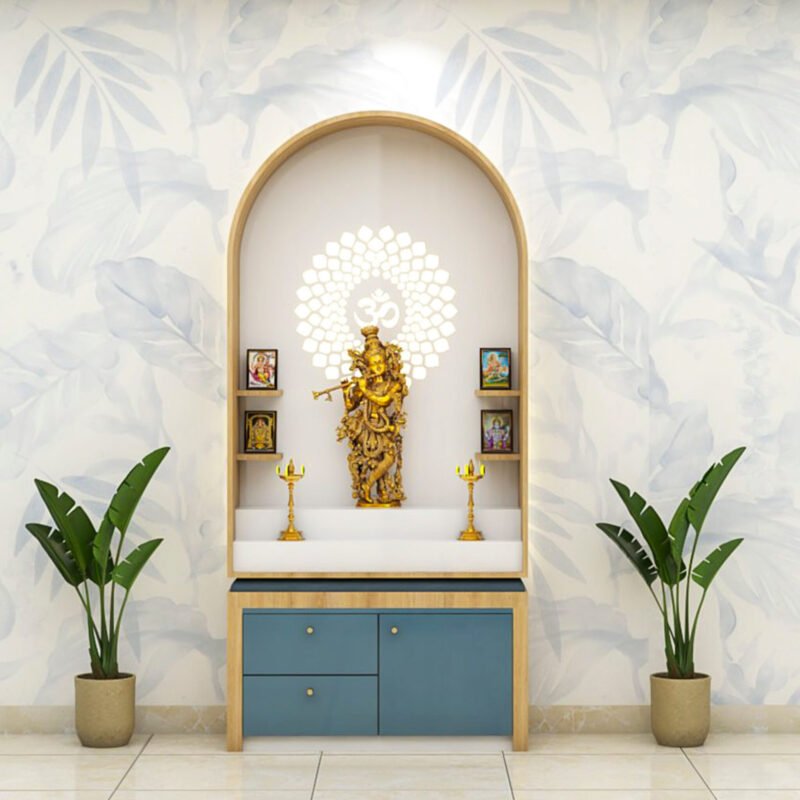 Contemporary Floor-Mounted Pooja Unit Design