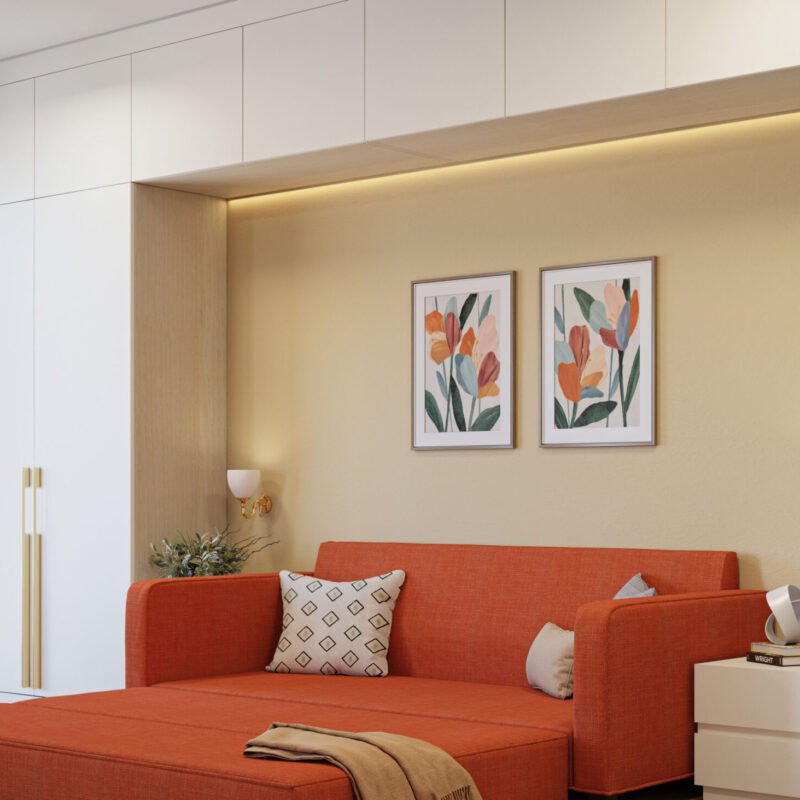 Space-Saving Living Room Design Multifunctional Sofa Bed