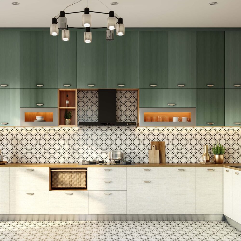 Ceramic Tiles Design with Interlocking Motif for Kitchen and Bathroom