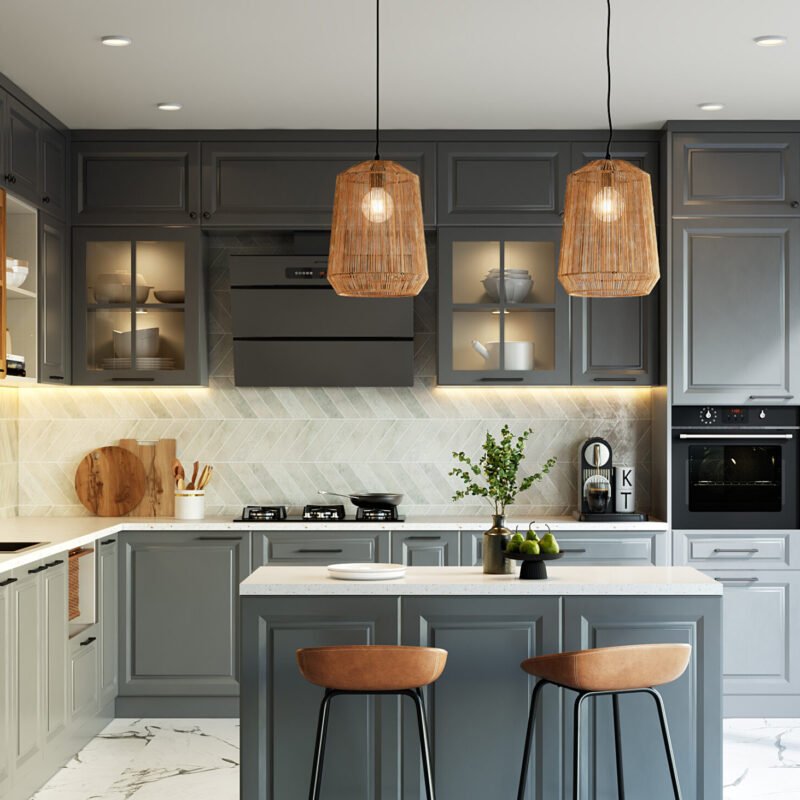 Cream Herringbone Ceramic Tile Design with Matte Finish