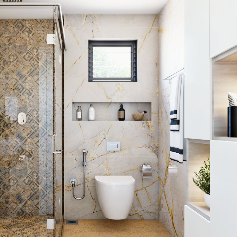 Ceramic Marble and Abstract Tiles Design for Bathroom