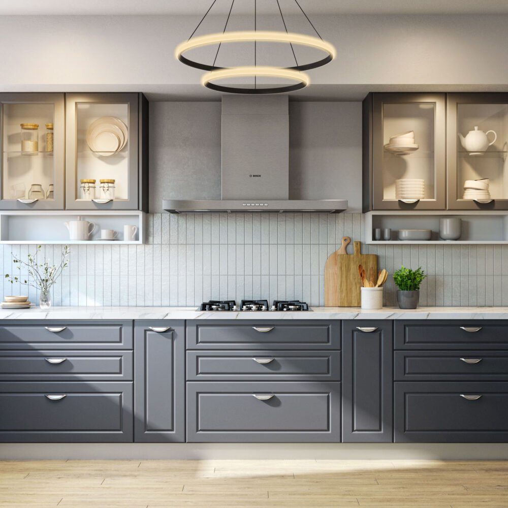 Semi-Gloss White Ceramic Subway Tiles Design in Stacked Pattern