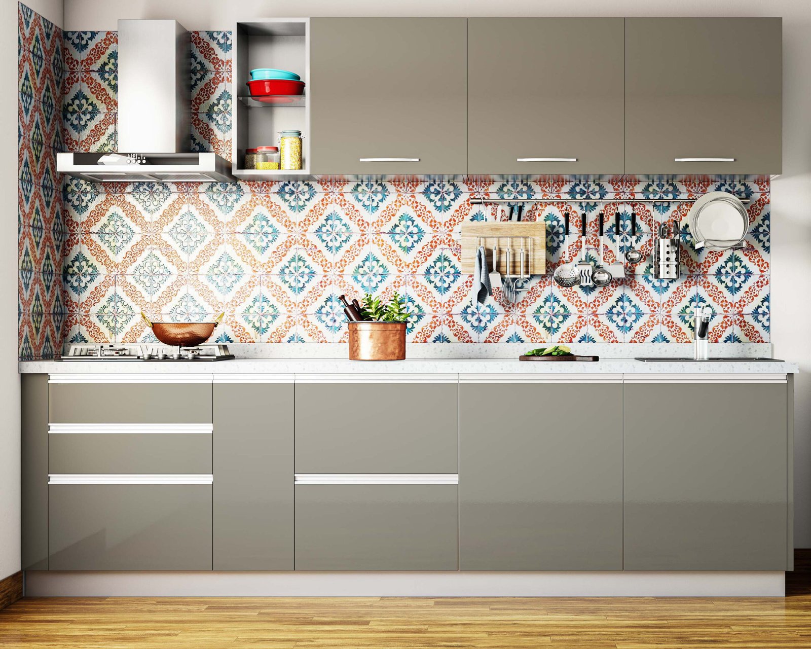 Mosaic Square Ceramic Tiles Design for a Stylish Kitchens