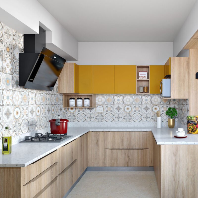 Multicoloured Moroccan Pattern Ceramic Tiles Design for Kitchens