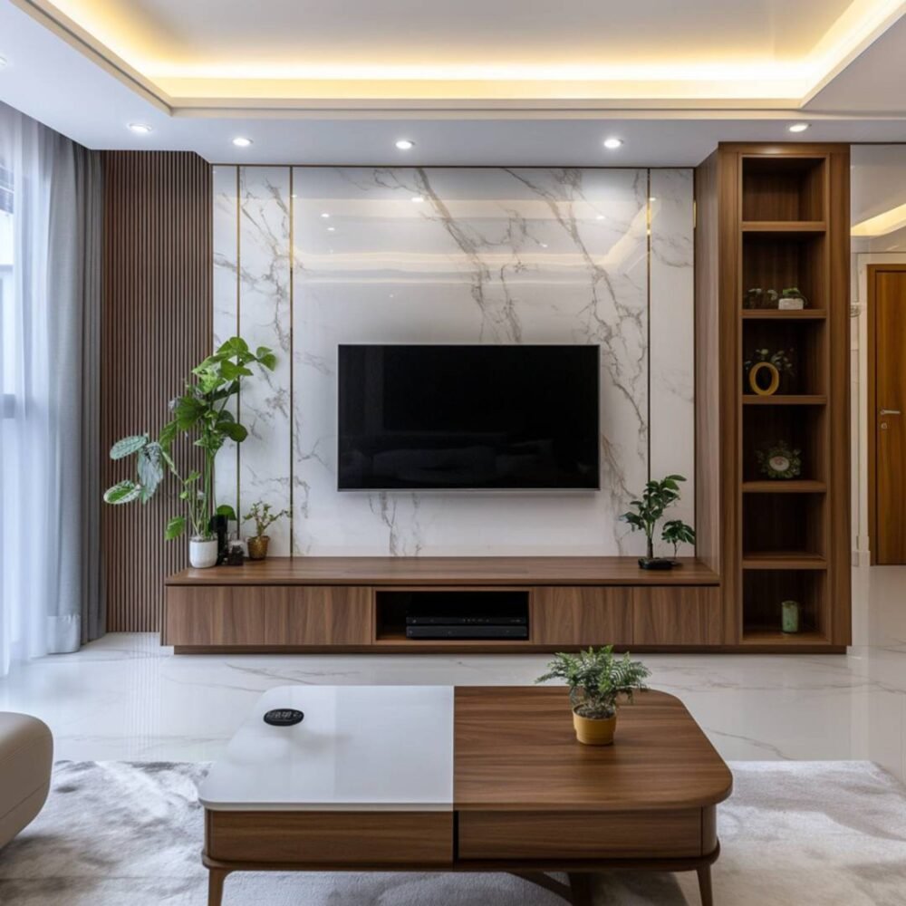 Paint Finish Modern POP Peripheral Ceiling Design