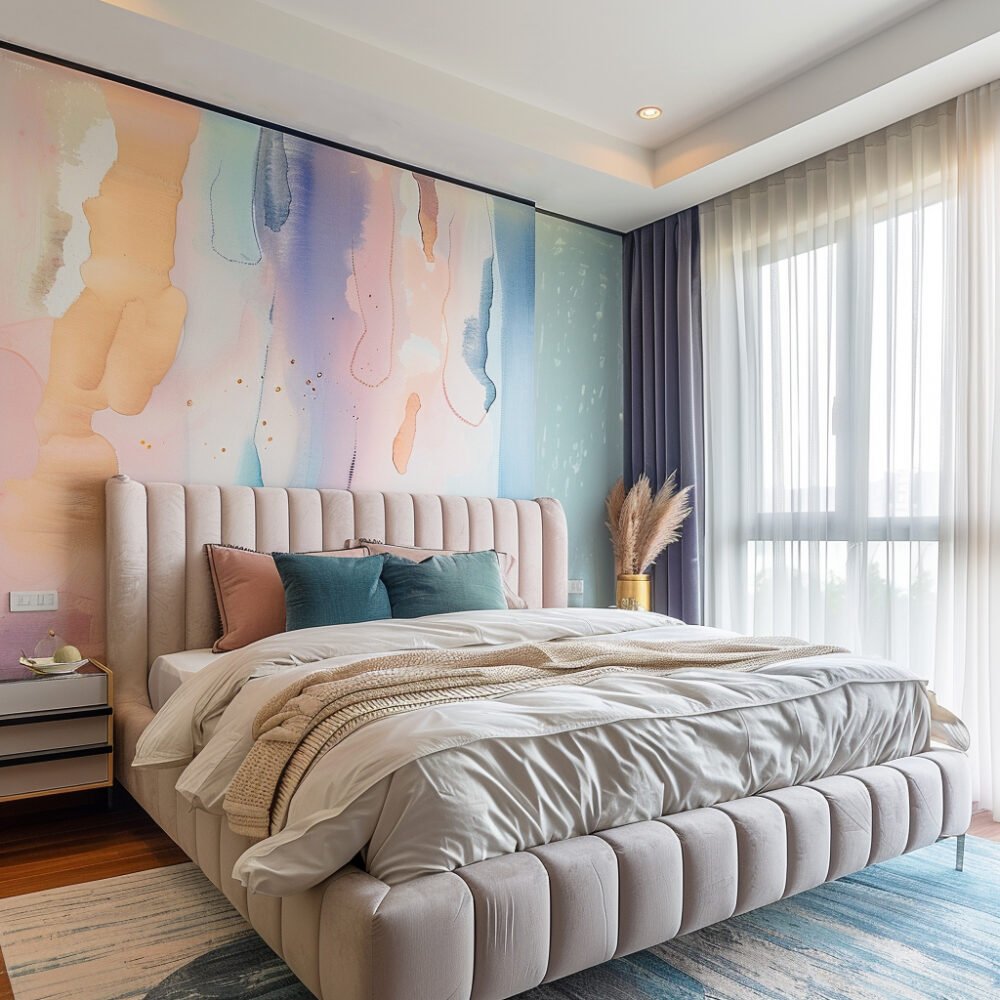 Multicolor Contemporary Wall Paint Design