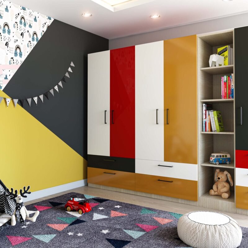 Modern Black and Yellow Wall Paint Design