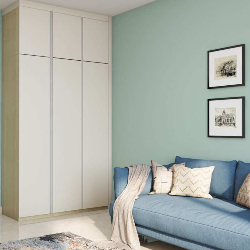 Modern Pastel Green Wall Paint Design with White Photo Frame