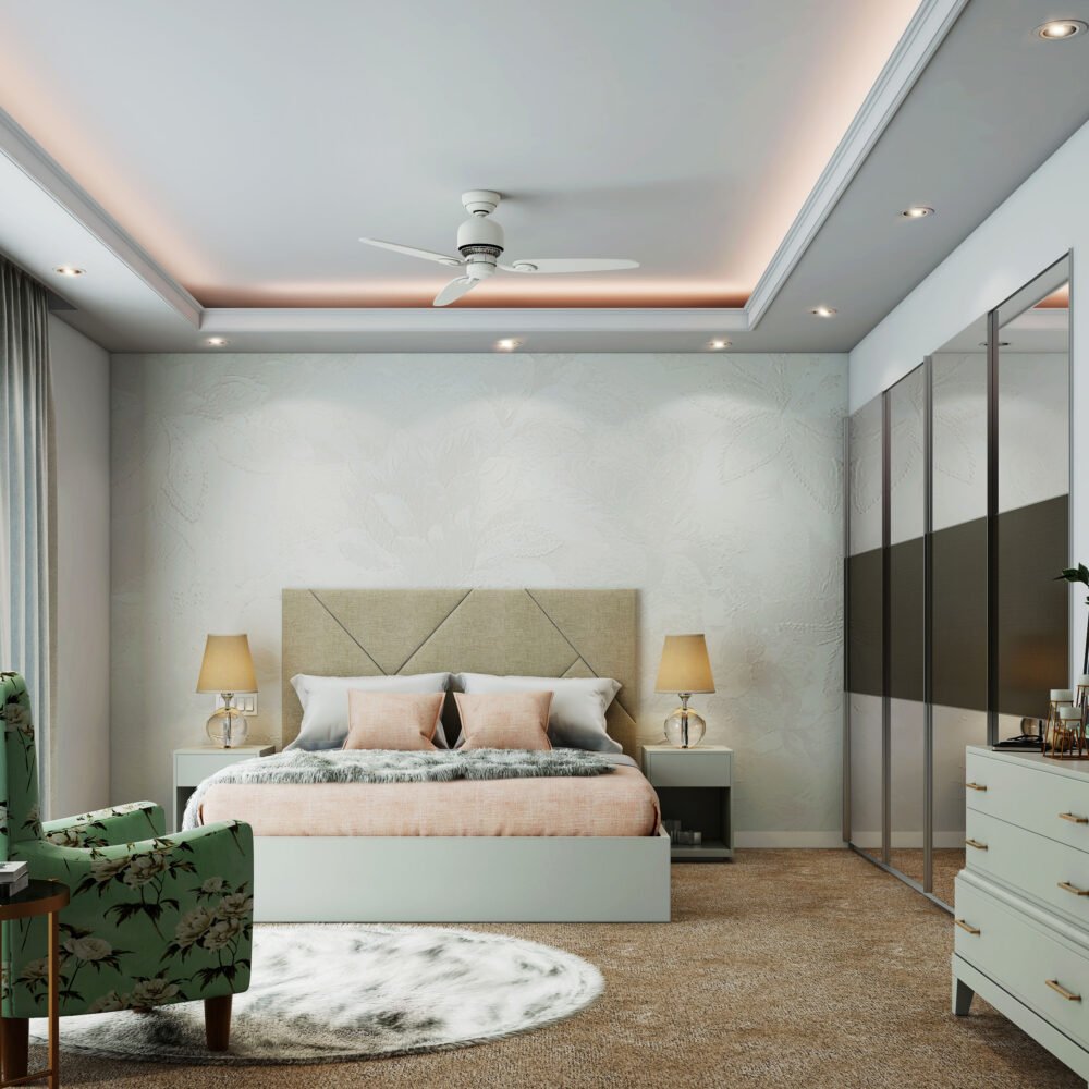 Modern Light Blue Floral Wallpaper Design