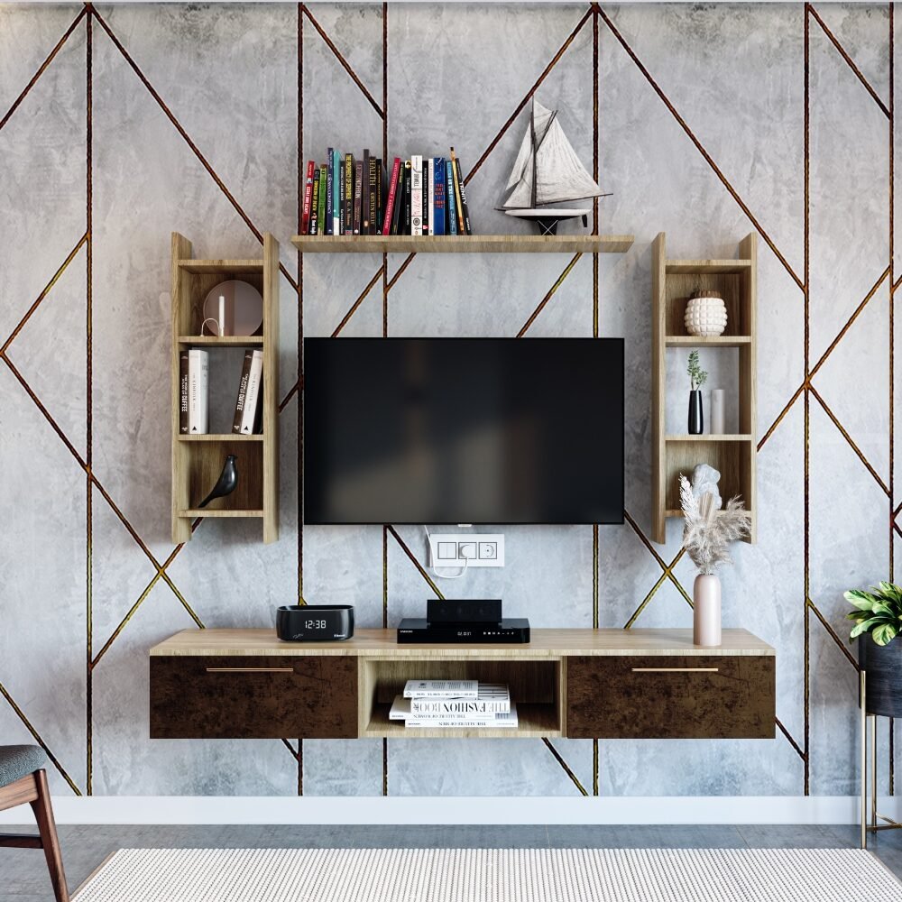 Modern Grey Concrete Textured PVC Wall Panels Wall Design