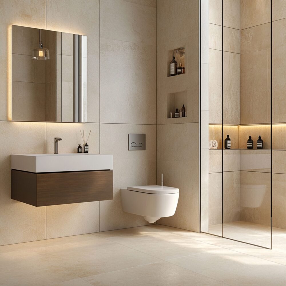Modern Beige Tiles for Stylish Low-Maintenance Flooring Design