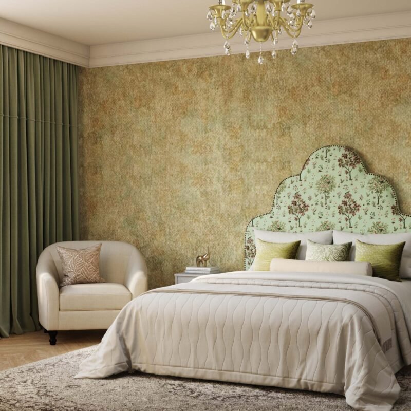 Neutral Textured Transitional Wallpaper Design With Warm Undertones