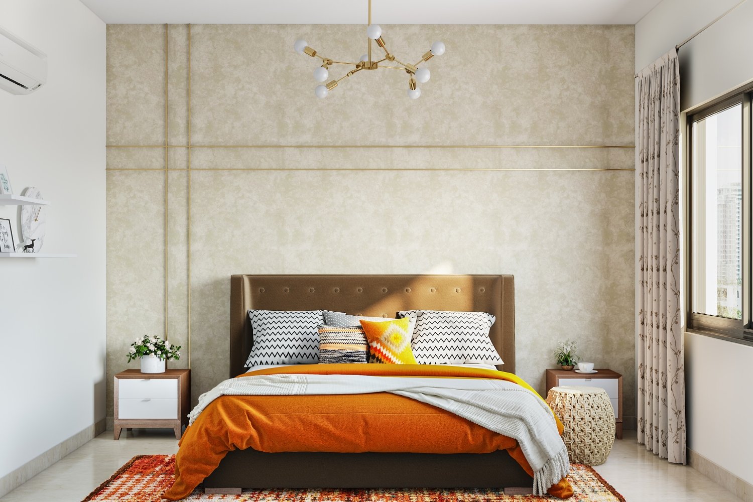 Classic Beige and Golden T Patti with Elegant Wallpaper Design