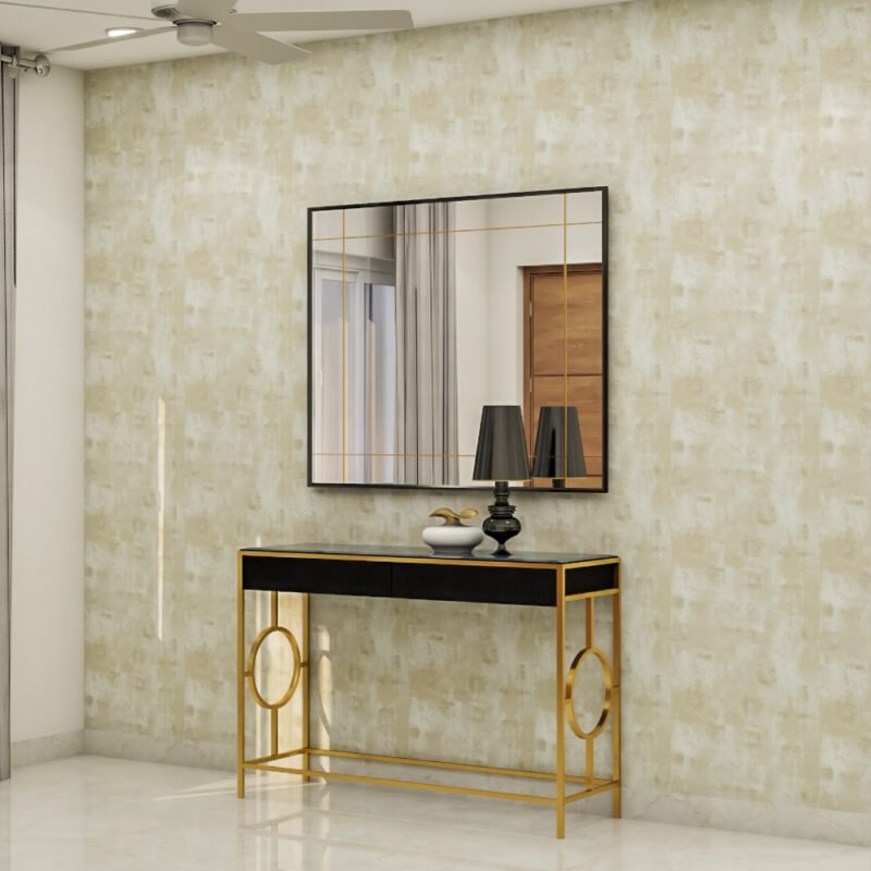 Contemporary Beige And White Abstract Pattern Wallpaper Design For Foyers