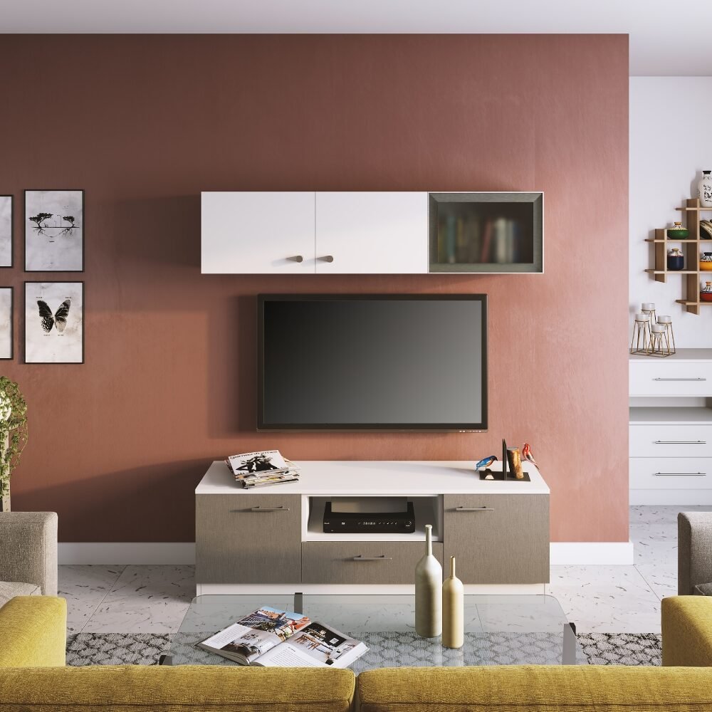 Modern Brick Red Wall Paint Design for Your Living Room